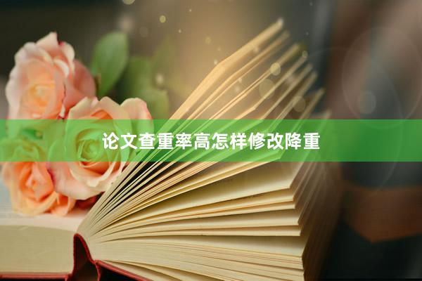 论文查重率高怎样修改降重